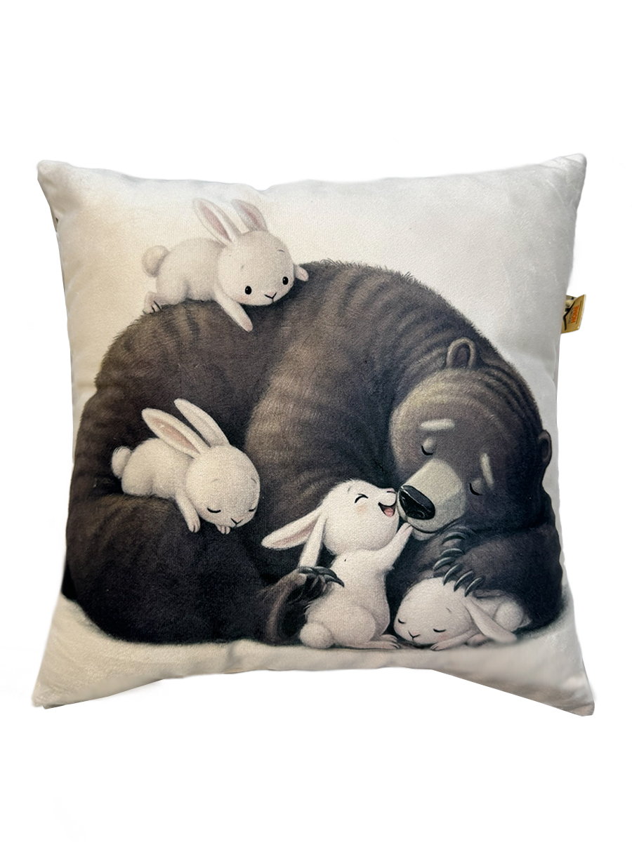 Подушка декоративная FLUFFY. МЕДВЕДЬ И ЗАЙЦЫ 33x33. Каталог Матекс