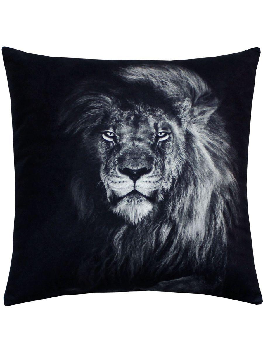 Подушка декоративная FANTASY. ЛЕВ BLACK 33x33. Каталог Матекс