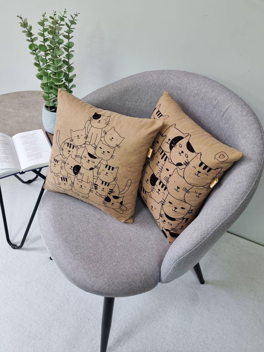 Подушка декоративная MEOW. КОТИКИ 35x35. Каталог Матекс Подушка декоративная MEOW. КОТИКИ 35x35. Каталог Матекс