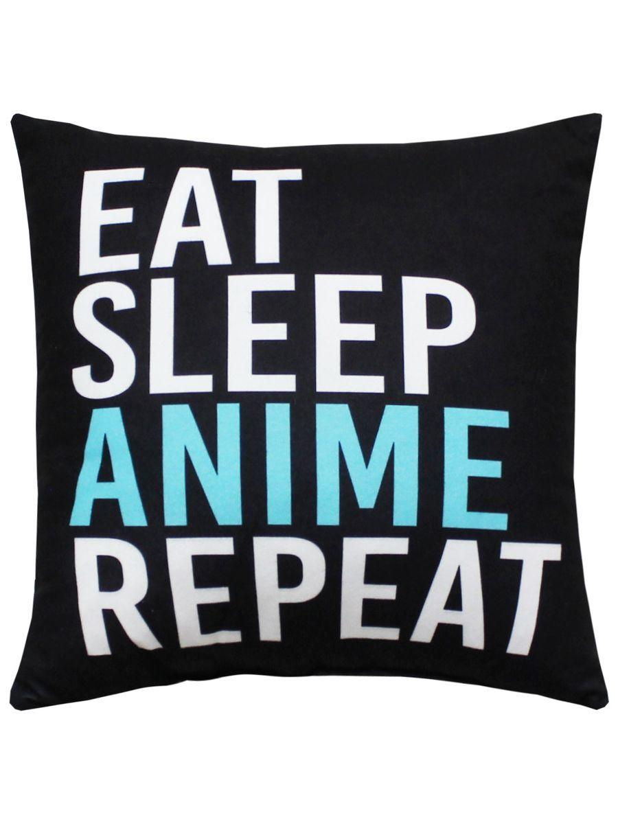 Подушка декоративная ANIME. EAT SLEEP ANIME REPEAT 33x33. Каталог Матекс Подушка декоративная ANIME. EAT SLEEP ANIME REPEAT 33x33. Каталог Матекс