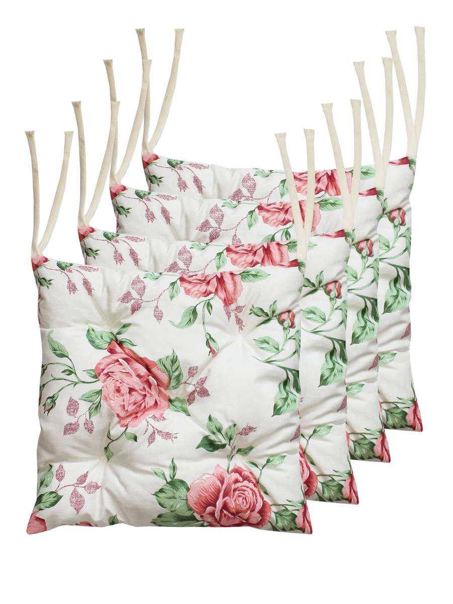 Подушка для сиденья HOMELY. КРУПНЫЕ РОЗЫ (Комплект 4шт.) 42x42. Каталог Матекс Подушка для сиденья HOMELY. КРУПНЫЕ РОЗЫ (Комплект 4шт.) 42x42. Каталог Матекс