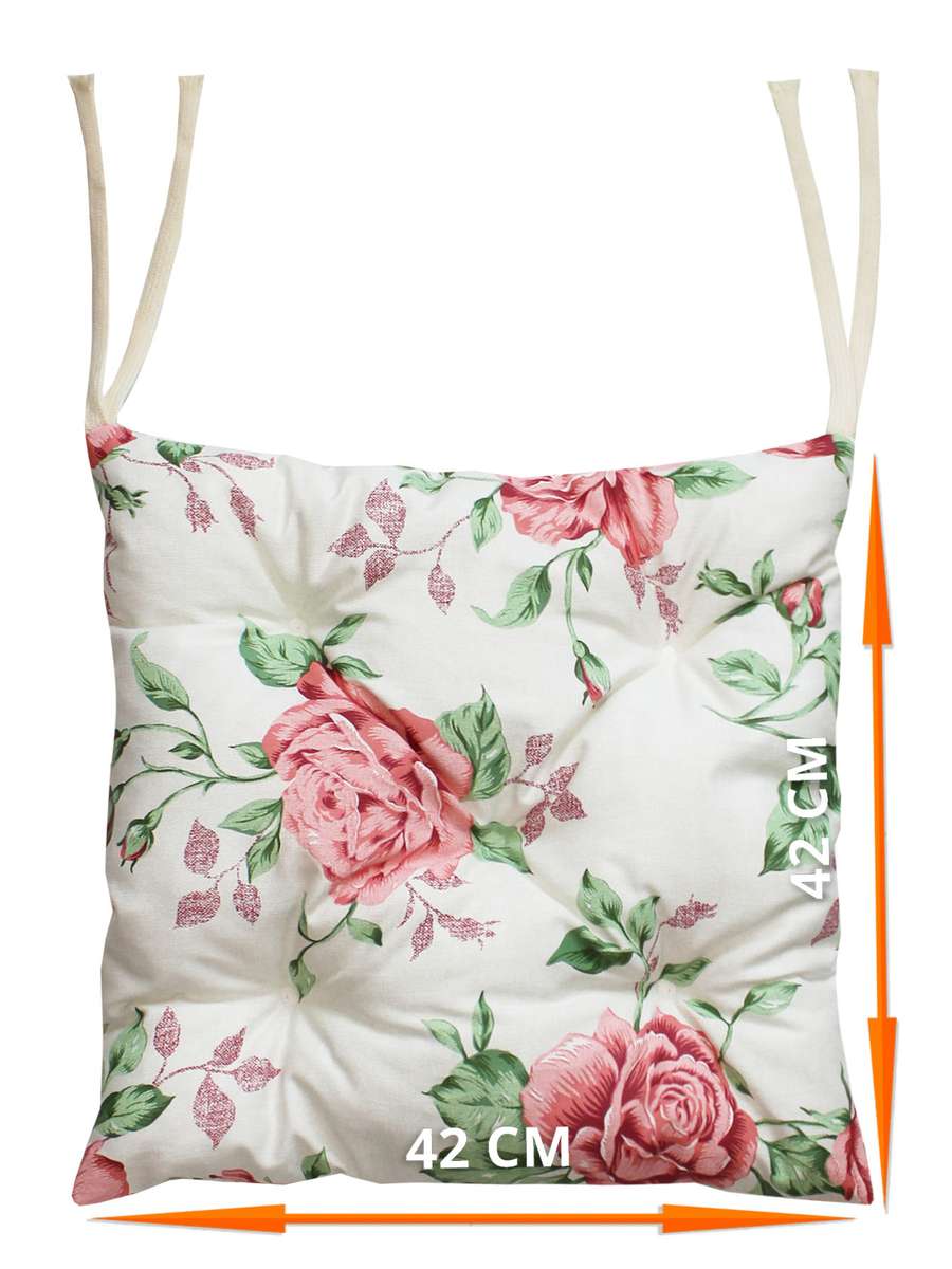 Подушка для сиденья HOMELY. КРУПНЫЕ РОЗЫ (Комплект 4шт.) 42x42. Каталог Матекс Подушка для сиденья HOMELY. КРУПНЫЕ РОЗЫ (Комплект 4шт.) 42x42. Каталог Матекс
