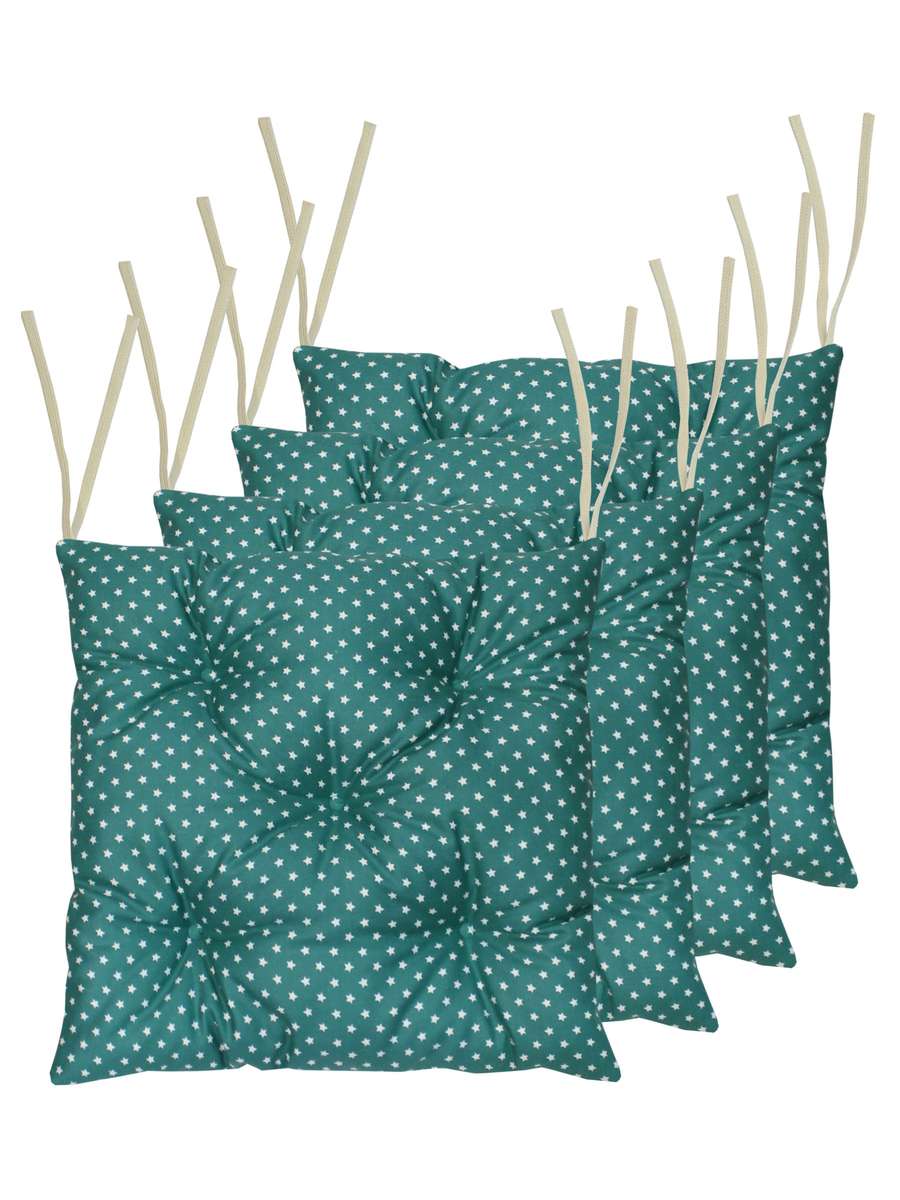 Подушка для сидения HOMELY. ЗЕЛЁНЫЕ ЦВЕТЫ (Комплект 4шт.)  42x42. Каталог Матекс