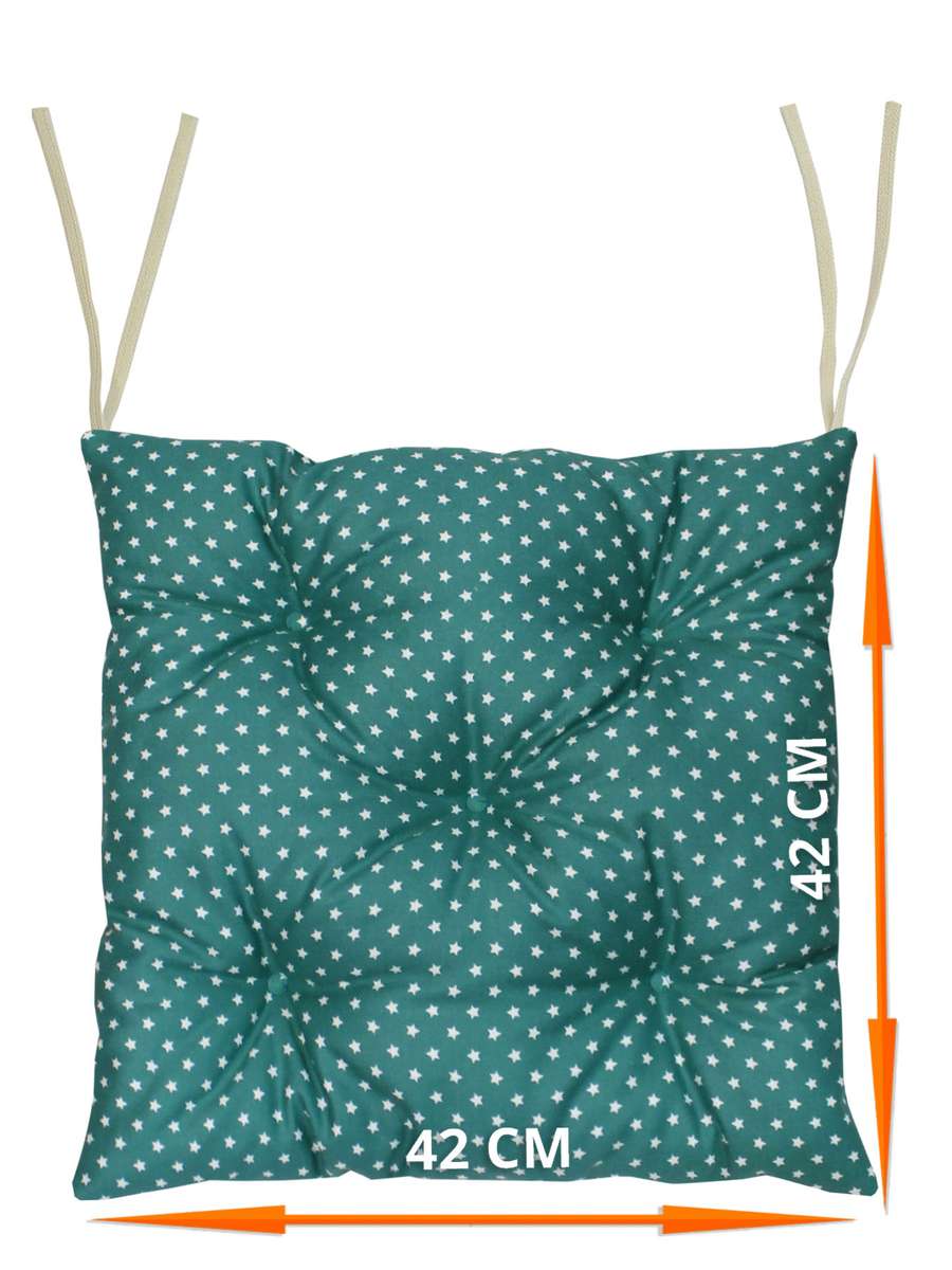 Подушка для сидения HOMELY. ЗЕЛЁНЫЕ ЦВЕТЫ (Комплект 4шт.)  42x42. Каталог Матекс