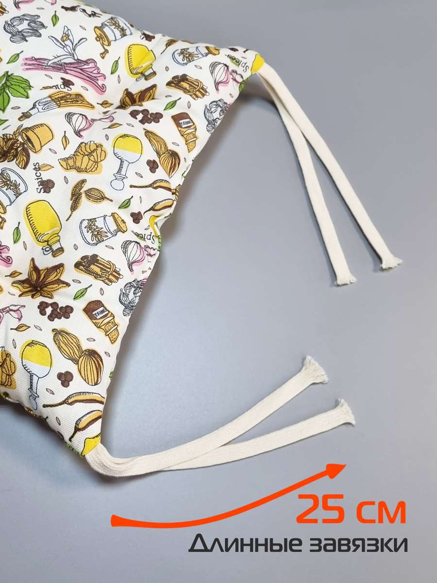 Подушка для сидения HOMELY. ЗЕЛЕНЫЕ ОБОИ (Комплект 4шт.)  42x42. Каталог Матекс