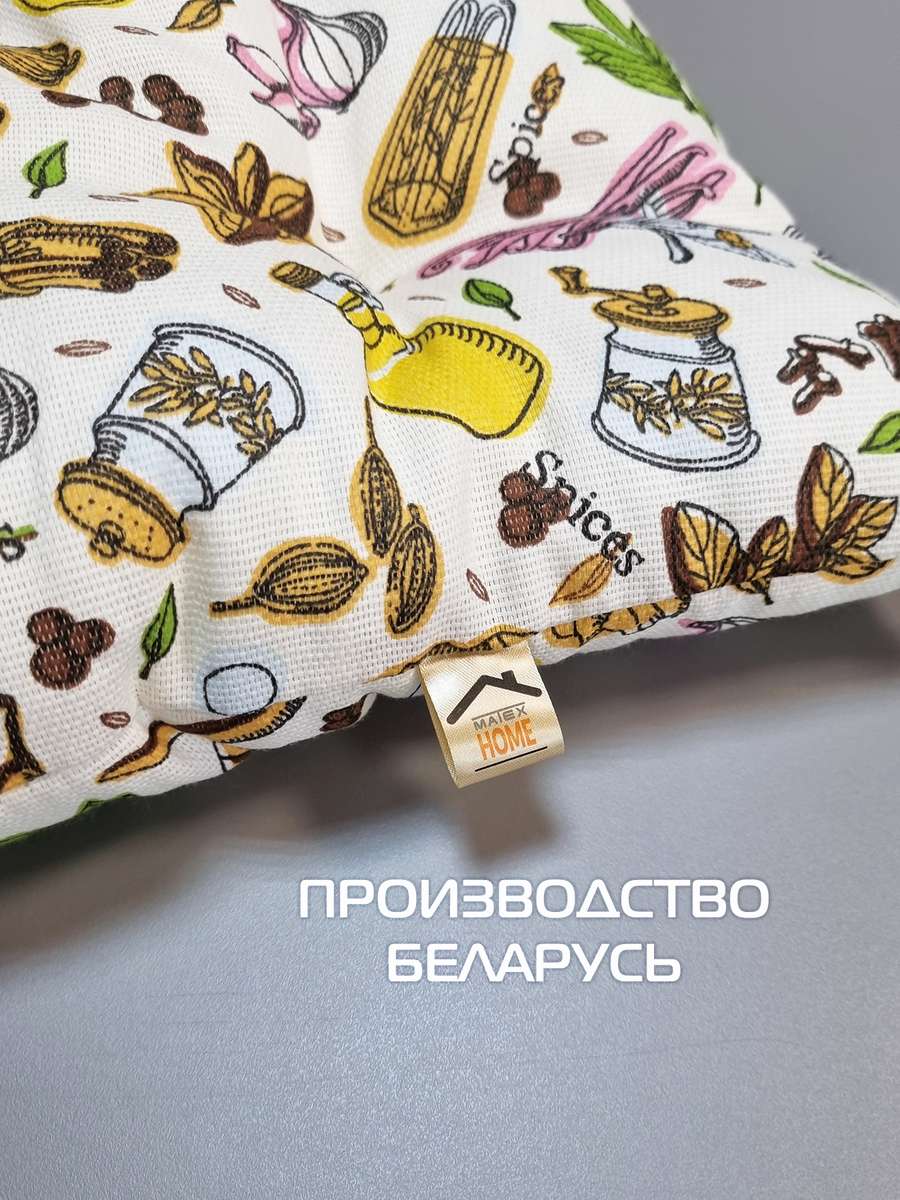 Подушка для сидения HOMELY. ЗЕЛЕНЫЕ ОБОИ (Комплект 4шт.)  42x42. Каталог Матекс