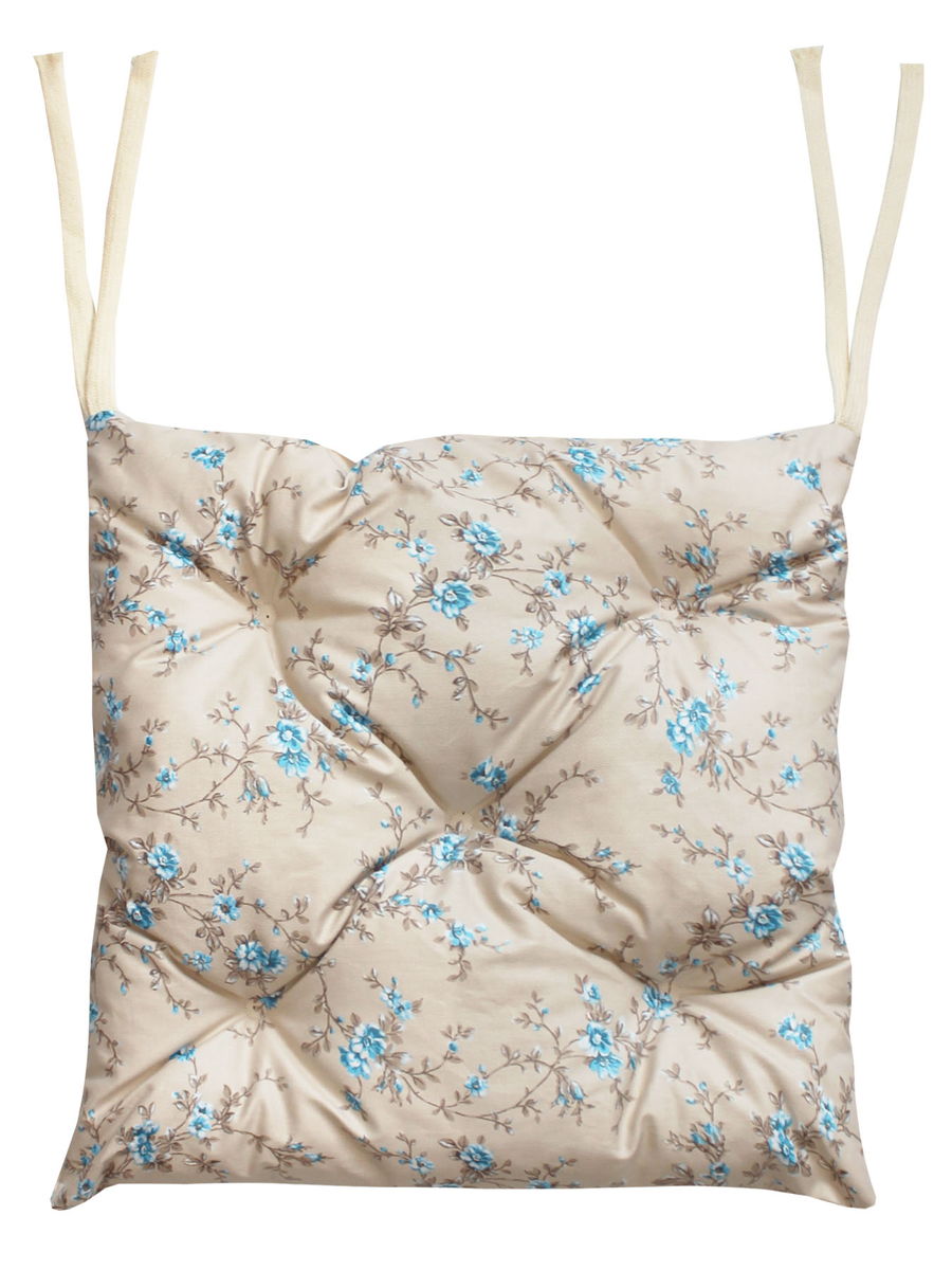 Подушка для сидения HOMELY. НЕЗАБУДКА КРЕМОВАЯ (Комплект 4шт.)  42x42. Каталог Матекс