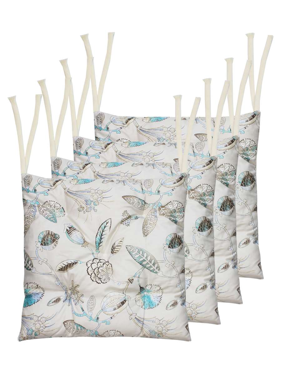 Подушка для сиденья HOMELY. БИРЮЗОВЫЕ ЛИСТОЧКИ (Комплект 4шт.) 42x42. Каталог Матекс Подушка для сиденья HOMELY. БИРЮЗОВЫЕ ЛИСТОЧКИ (Комплект 4шт.) 42x42. Каталог Матекс