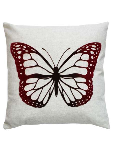 Подушка декоративная ORIGINAL Red~Black  40x40  ORIGINAL БАБОЧКА  Артикул 00-198  Цвет: Белый 