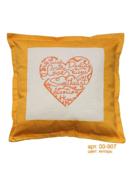 Подушка декоративная DREAM  48x48  SWEETHEART  Артикул 00-907  Цвет: янтарный 