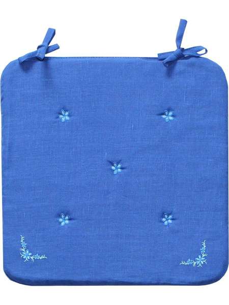 Подушка для сидения НЕЗАБУДКА  38x38  Артикул 01-027  Цвет: синий  Палитра: Синий 