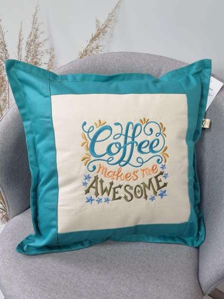 Подушка декоративная DREAM  48x48  COFFEE  Артикул 01-188  Цвет: Морская волна 
