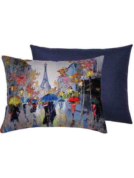Подушка декоративная TRAVEL 45x35 В ПАРИЖЕ Артикул 08-583 Цвет: Синий Палитра: Синий