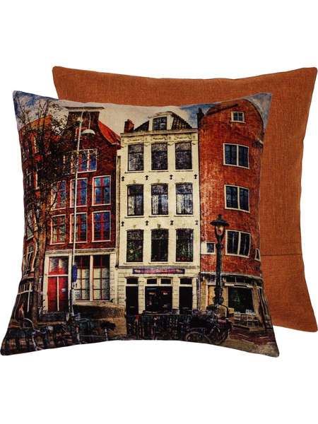 Подушка декоративная TRAVEL 38x38 ГОРОД Артикул 08-668 Цвет: Паприка Палитра: Красный