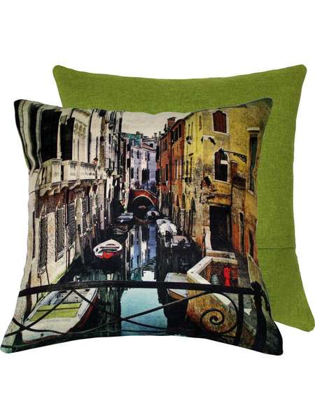 Подушка декоративная TRAVEL 38x38 МОСТИК Артикул 08-682 Цвет: Зеленый Палитра: Зеленый