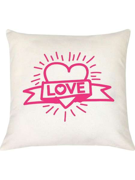 Подушка декоративная LOVE STORY  40x40  ГОРЯЩЕЕ СЕРДЦЕ  Артикул 08-996  Цвет: Молочный розовый 