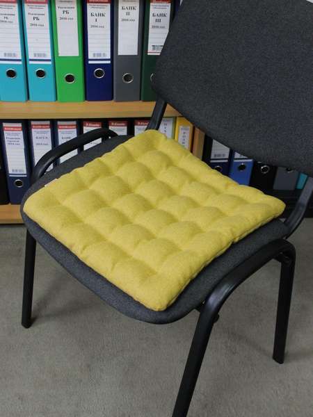 Подушка для сиденья ECOLOGY SEAT  40x40  Артикул 25-979  Цвет: горчичный 