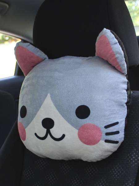 Дополнительный подголовник CUTIE  30x25  Артикул 27-133  Цвет: Серый, розовый 