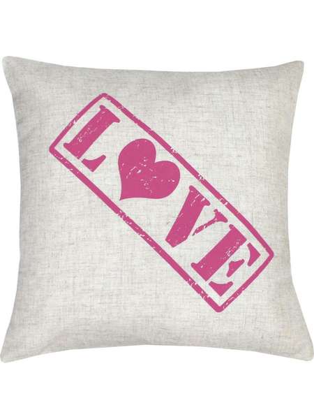 Подушка декоративная LOVE STORY  40x40  LS LINELOVE  Артикул 29-892  Цвет: Серый розовый 