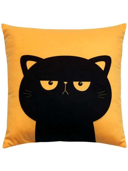 Подушка декоративная MEOW  35x35  Артикул 43-638  Цвет: абрикосовый 