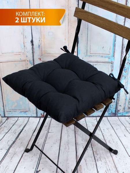 Подушка для сиденья SIMPLEX 42x42 КОМПЛЕКТ 2 ШТ. Артикул 49-166 Цвет: черный