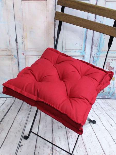 Подушка для сиденья 2D  45x45  Артикул 50-230  Цвет: бордовый 