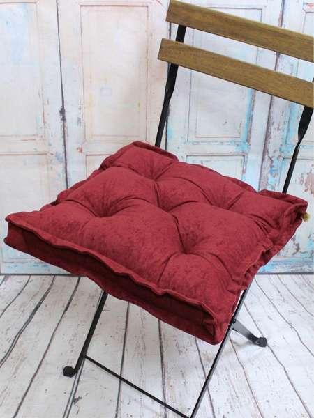 Подушка для сиденья VELOURS 2D 45x45 2D VELOURS Артикул 50-995 Цвет: бордовый