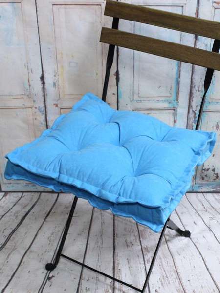 Подушка для сиденья VELOURS 2D 45x45 2D VELOURS Артикул 51-091 Цвет: светло-голубой