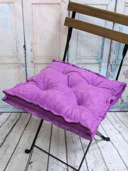 Подушка для сиденья VELOURS 2D 45x45 2D VELOURS Артикул 51-121 Цвет: светло-фиолетовый