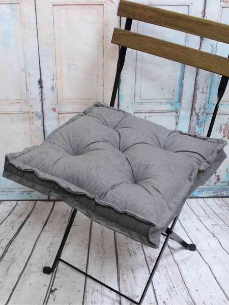 Подушка для сиденья VELOURS 2D 45x45 2D VELOURS Артикул 51-138 Цвет: серый