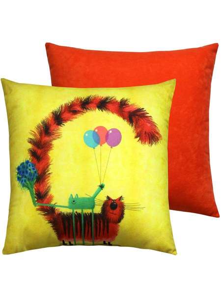 Подушка декоративная KOTOKLISM 33x33 КОШАРИКИ Артикул 52-081 Цвет: желтый, лососевый