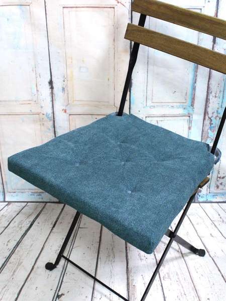 Подушка для сиденья LORETA  41x40  Артикул 52-456  Цвет: темно-бирюзовый 