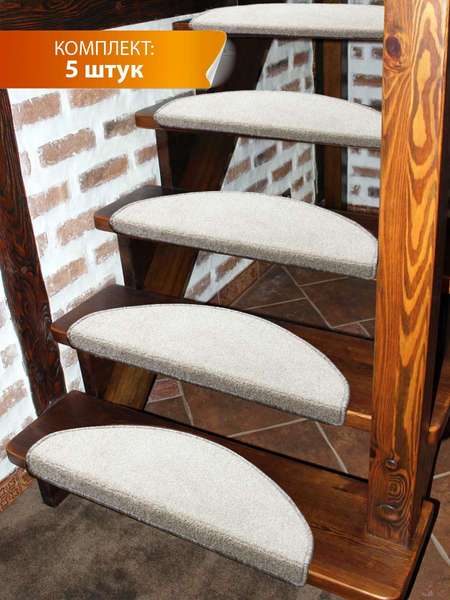 Коврик на ступеньки MY STEP 23x65 КОМПЛЕКТ 5 ШТ. Артикул 53-781 Цвет: коричневый, кирпичный Палитра: Коричневый, Красный