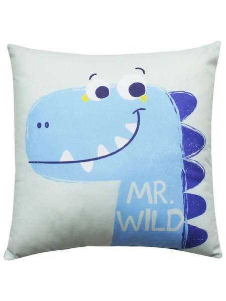 Подушка декоративная DINO 33x33 MR. WILD Артикул 63-568 Цвет: мятный, синий, белый